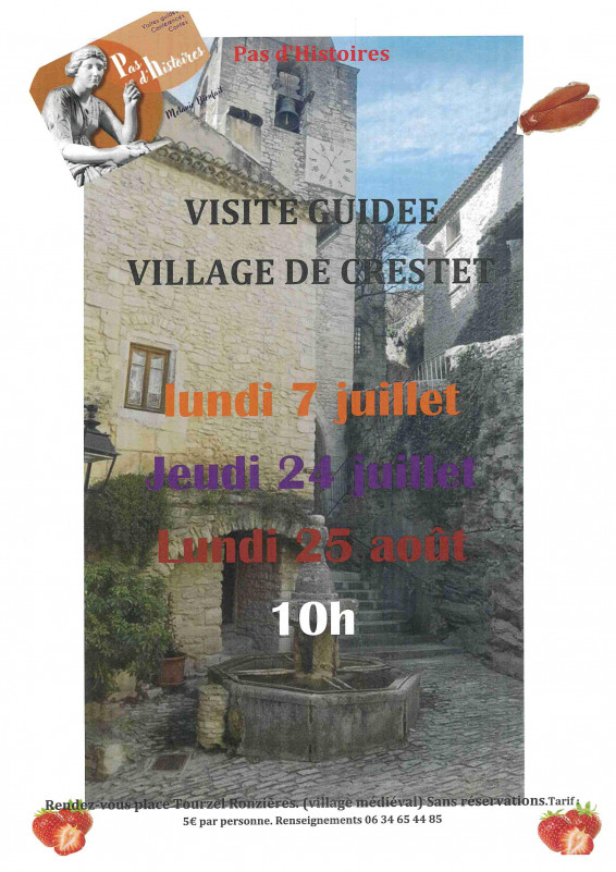 Visite guidée du village de Crestet avec Mélanie Bienfait Pas d'Histoires_Crestet