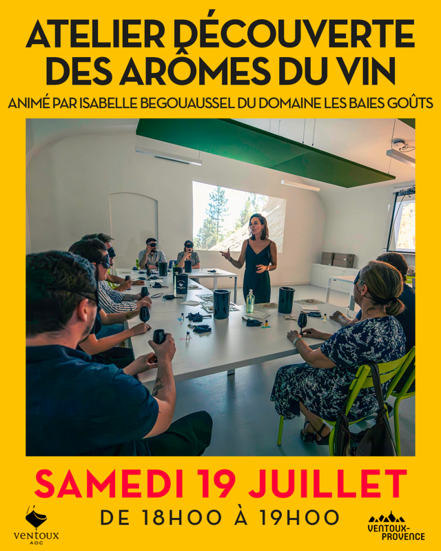 Le Grand Rendez-Vous des vins AOC Ventoux X Kolorz Festival :Atelier sensoriel , découverte des arôme du vin_Carpentras