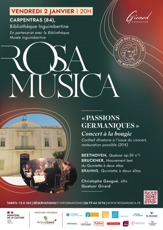 Festival Rosa Musica : Passions germaniques , Concert à la bougie_Carpentras - © Rosa Musica Festival Rosa Musica : Passions germaniques , Concert à la bougie_Carpentras