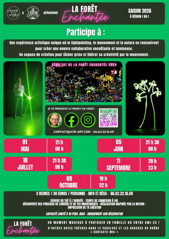 La Forêt Enchantée à la Caserne_Bédoin - © ATB Lightpainting La Forêt Enchantée à la Caserne_Bédoin
