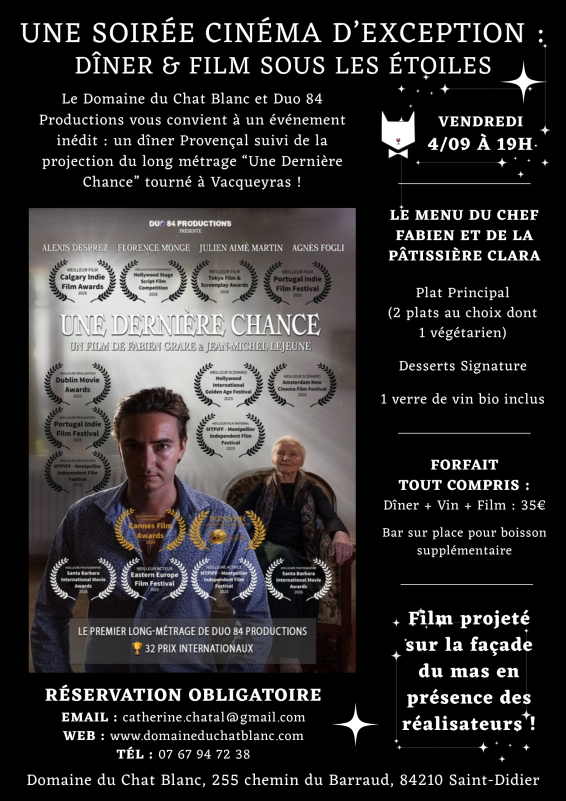 Soirée cinéma : dîner et film sous les étoiles_Saint-Didier
